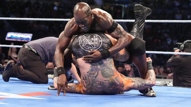 Ron Killings rolls up Aleister Black for a three count on "WWE SmackDown"